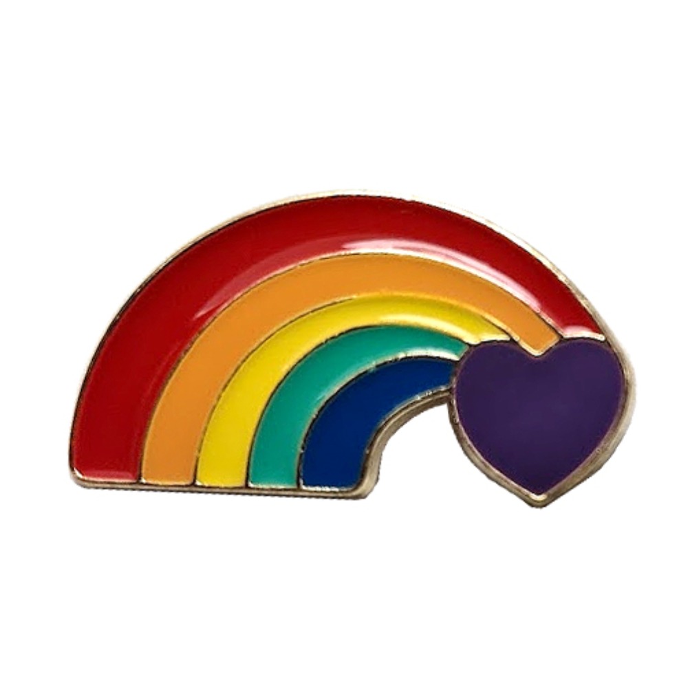 Rainbow Shape with Heart Badge Mardi Gras Accessory