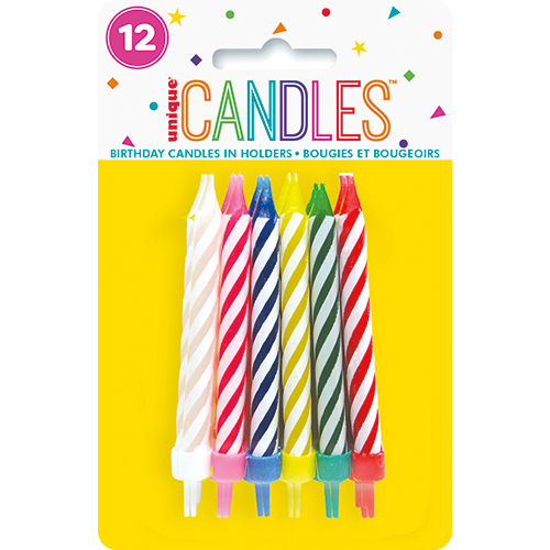 12 Candles In Holder multi