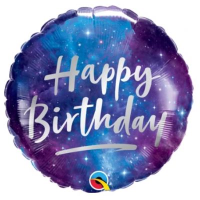 45cm Happy Birthday Galaxy Foil Balloon