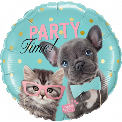45cm Party Time Pets Foil Balloon