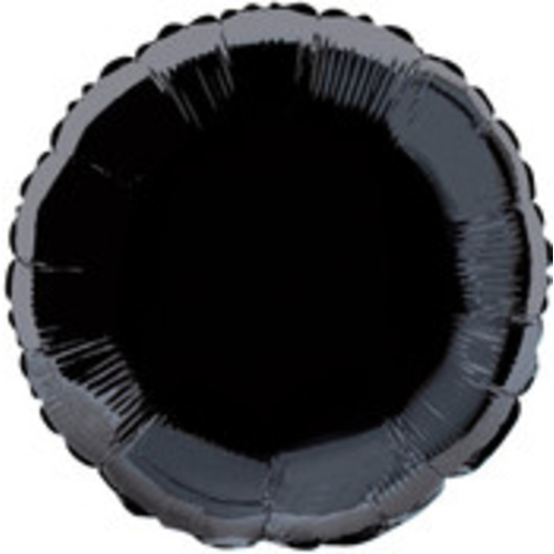45cm black round foil