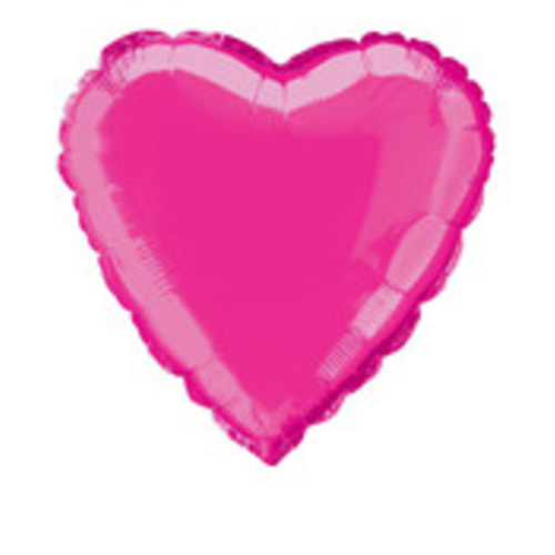 45cm hot pink heart foil