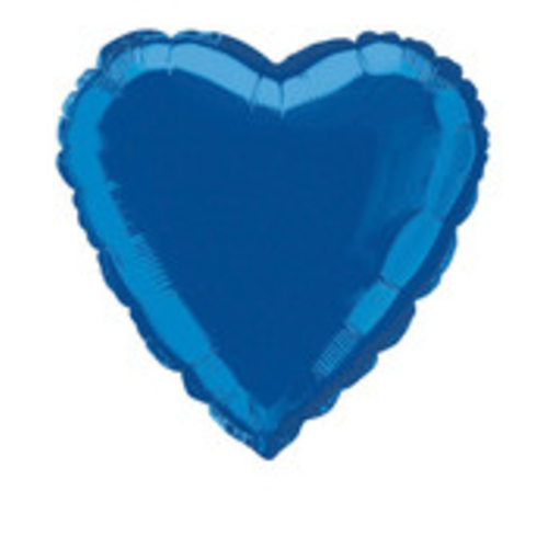 45cm royal blue heart foil
