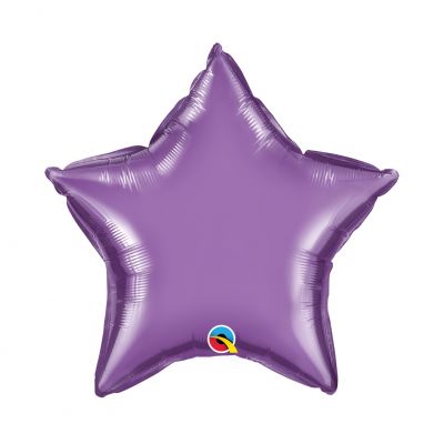 50cm Chrome Purple Star Foil Balloon