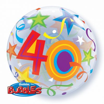 56cm Birthday Brilliant Stars40 Bubble Balloon