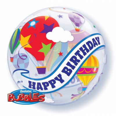 56cm Birthday Hot Air Ride Bubble Balloon