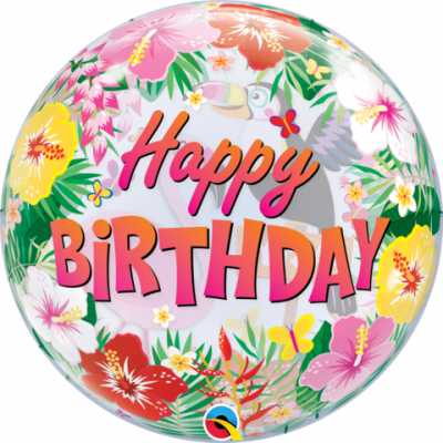 56cm Tropical Birthday Party Bubble Balloon
