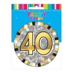 Artwrap Large Party Badge 40th Birthday