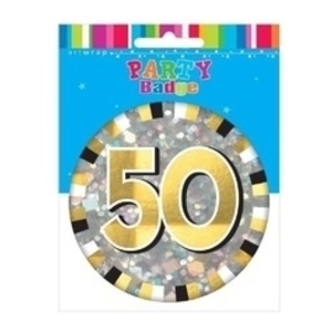 Artwrap Large Party Badge 50th Birthday