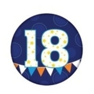 Artwrap Party Badge 18th with Bunting