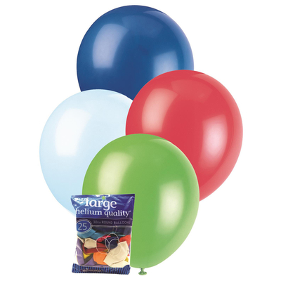 Assorted Colours 25 x 30cm Decorator Balloons