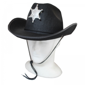 Black Sheriff Cowboy Hat