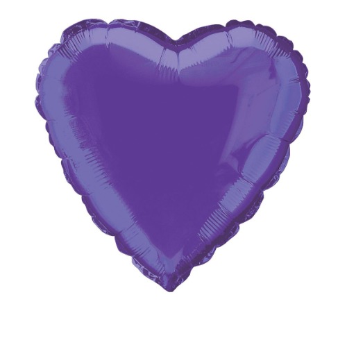Deep Purple Heart Foil Balloon ()