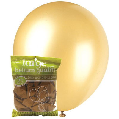 Gold 25 x 30cm Metallic Balloons