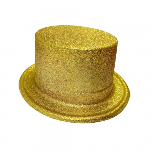Gold Glitter Top Hat 1