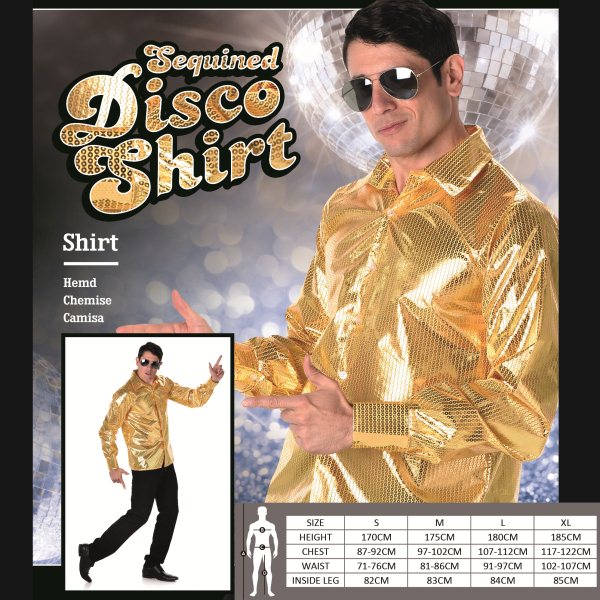 Gold Sequined Disco Shirt