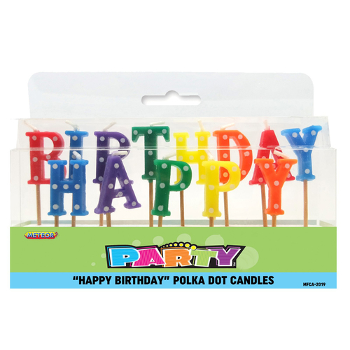 Happy Birthday Polka Dot Candle