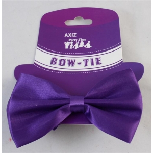 Satin Adjustable Bow Tie Purple