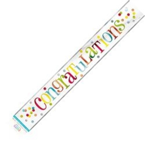 congratulations colourful foil