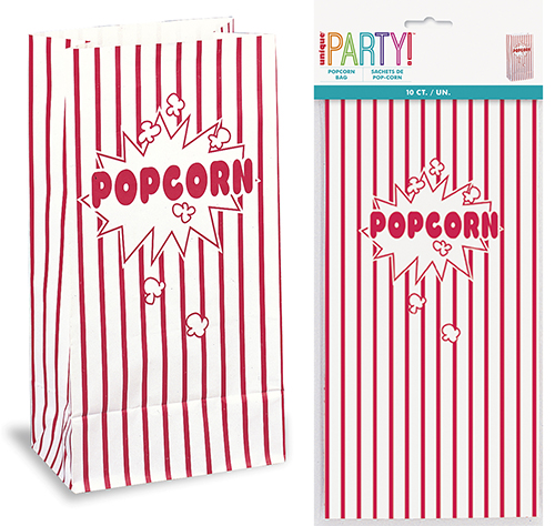 10 Paper Bags Popcorn 26cm