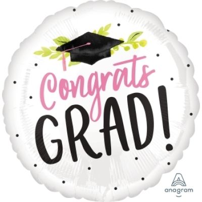45cm Congrats Grad Girl Foil Balloon