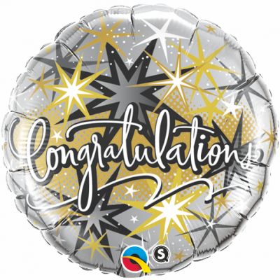 45cm Congratulations Elegant Foil Balloon