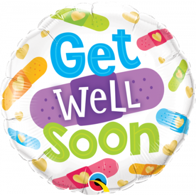 45cm Get Well Soon Bandages Foil Balloon