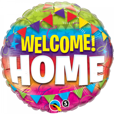 45cm Welcome Home Pennants Foil Balloon