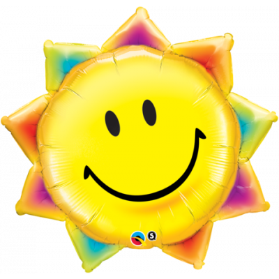 88cm Sunshine Smile Face Foil Balloon