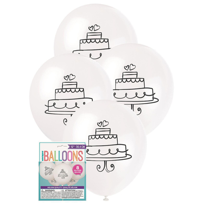 8pk Wedding Cake Balloons 1