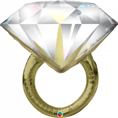 94cm Diamond Wedding Ring Foil Balloon