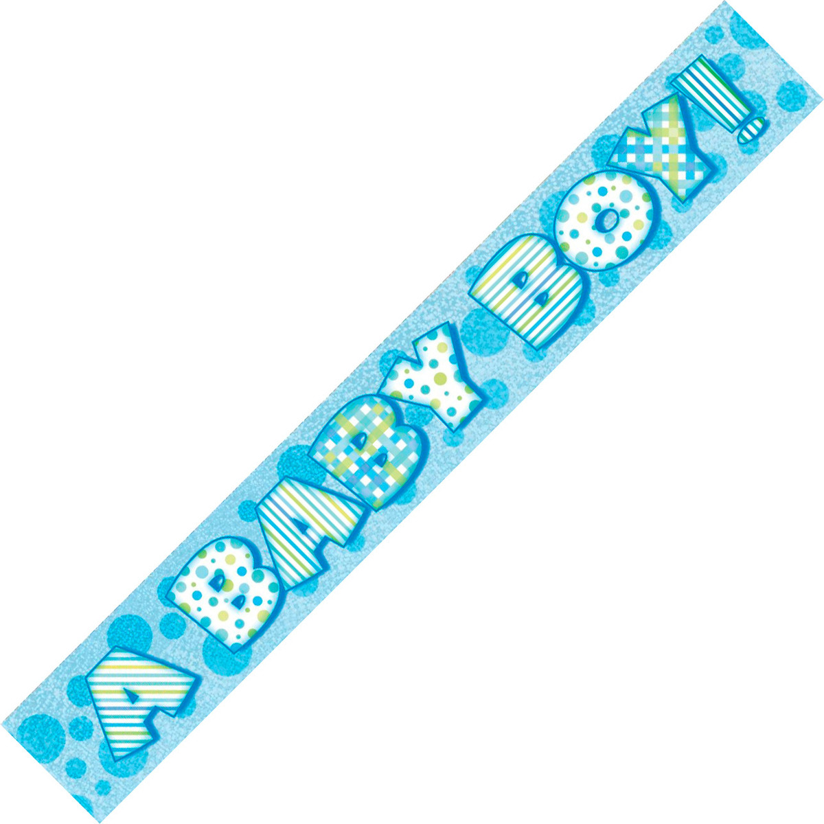 A Baby Boy Baby Shower Prismatic Foil Banner