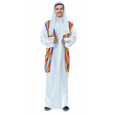 Adult Arabian Man Costume with Rainbow Stripe