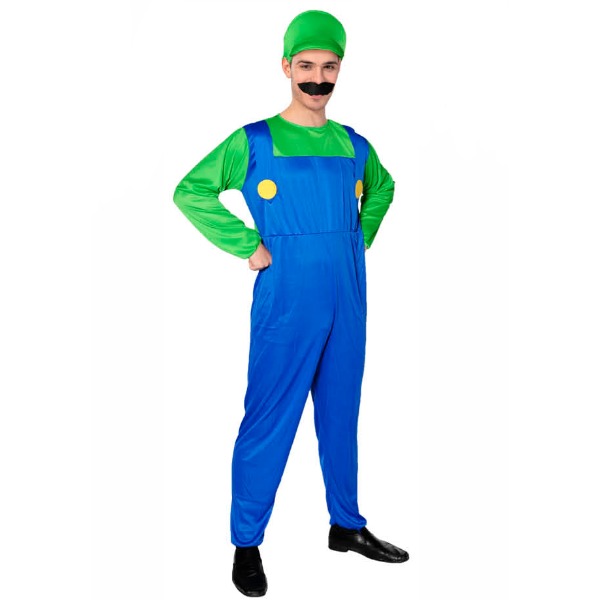 Adult Luigi Green Plumber Costume ()