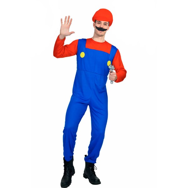 Adult Mario Red Plumber Costume ()