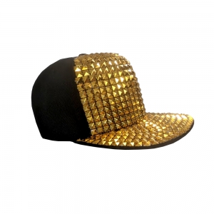 Gold Sequin Snap Back Cap