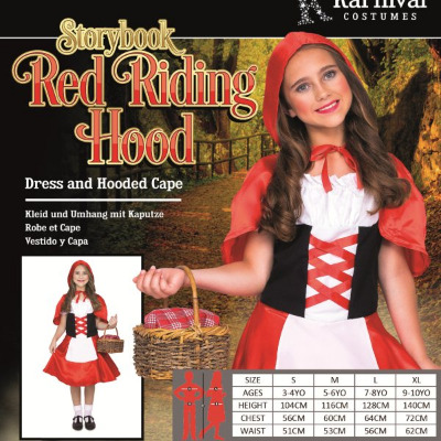 Storybook Red Riding Hood Costume L