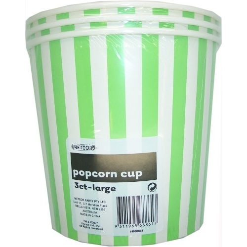 large stripes popcorn cups gre