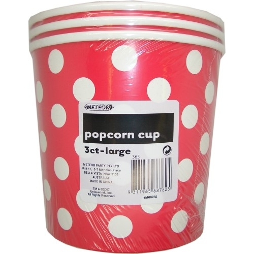 red 3 paper popcorn cups lar