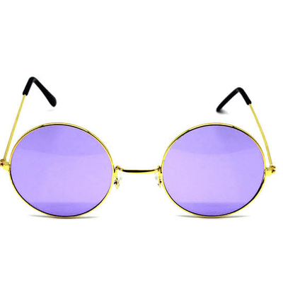 60s Hippie Party Glasses Purple