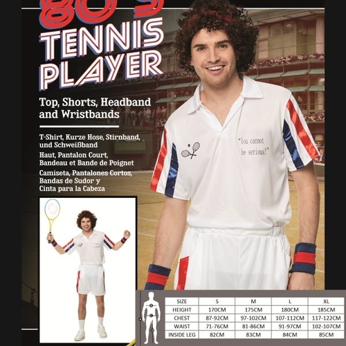 80 s tennis player costume