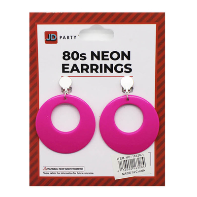 80s neon clip on earrings3