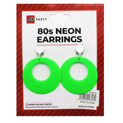 80s neon clip on earrings4
