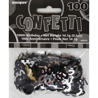 Glitz Black 100th Confetti 1