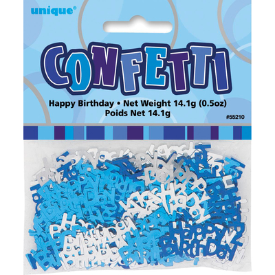 Glitz Blue Happy Birthday Confetti 1