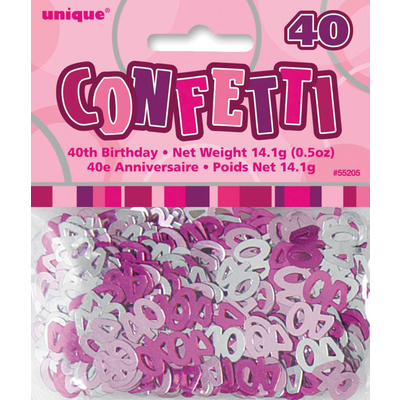Glitz Pink 40 Confetti 1