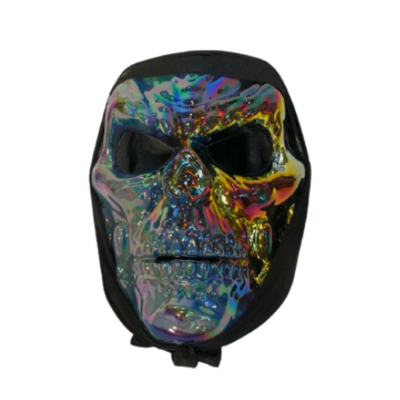 Halloween Pearlised Metallic Hooded Mask 1 1