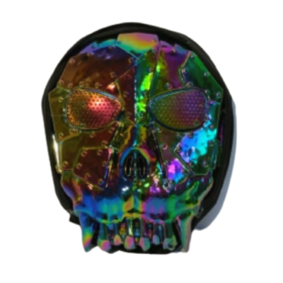 Halloween Pearlised Metallic Hooded Mask 1