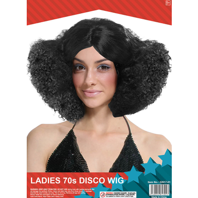Ladies 70s Wig Black