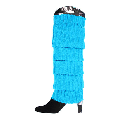 Leg Warmers Chunky Knit Blue 2
